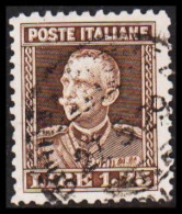 1927 - 1929. POSTA ITALIANA. Viktor Emanuel III Lira 1.75 Perf 11.  (Michel 264) - JF546150 - Usados