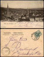 Ansichtskarte Esslingen Panorama-Ansicht 1903  REUTLINGEN (Ankunftsstempel) - Esslingen