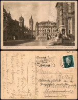 Ansichtskarte Frankfurt Am Main RATHAUS MIT EINHEITSDENKMAL 1929 - Frankfurt A. Main