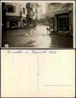 Garmisch-Garmisch-Partenkirchen Unwetter Überfltung - Straße Geschäfte 1932 - Garmisch-Partenkirchen