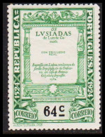 1924. PORTUGAL Luis De Camoes 64 C, Hinged. (Michel 332) - JF546170 - Nuovi