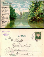 Ansichtskarte Schwetzingen Schlossgarten Apollotempel - Künstlerkarte 1898 - Schwetzingen