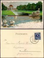 München Schloss Nymphenburg Künstlerkarte 1908  Gel. Mit Privatstadtpost - München