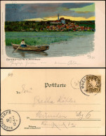 Ansichtskarte Dießen Am Ammersee (Diessen) Boot Vor Der Stadt 1898 - Other & Unclassified