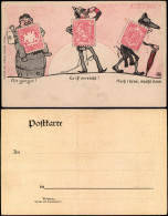 Briefmarken-Ansichtskarte Deutsches Reich Württemberg Bayern 1902 - Timbres (représentations)