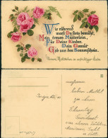 Ansichtskarte  Glückwunsch - Muttertag Sruch Von Rosen Umrandet 1922 - Mother's Day