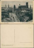 München Panorama-Ansicht Blick Auf Feldherrnhalle,  Rathaus Und Dom 1950 - München