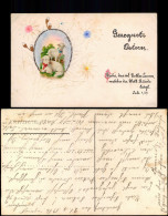 Ansichtskarte  Glückwunsch Ostern / Easter Osterlämmer Handmade 1916 - Pâques