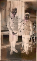 Two Children Holding Hands. (Negative Printed On Card. Original Photo, B/W, 1930/40, 9x14 Cm.) * - Anonymous Persons