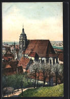 AK Pirna, Stadtkirche Mit Blühenden Bäumen  - Pirna