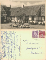 Postcard Ebeltoft Ortsansicht, Personen Vor Wohnhaus 1953 - Danemark