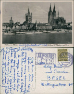 Köln Panorama-Ansicht Rhein Mit Rathaus, St. Martin U. Dom 1948 - Koeln