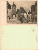 Ansichtskarte Rothenburg Ob Der Tauber Plönlein (als Künstlerkarte) 1910 - Rothenburg O. D. Tauber