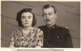 Handsome Officer And His Wife. (Original Photograph, B/W, 1930/40, 9x14 Cm.) * - Personnes Anonymes