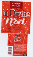 Etiquette De Bière De NOËL " LA DIVINE "  62510 Arques (2163) _Eb395 - Birra