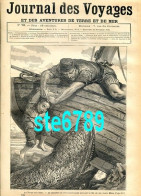 Journal Des Voyages 1878  N° 72 Tigre Des Mers , Grand Ouest Guerre Comanche Mineurs , Département Du Finistere Et Carte - 1850 - 1899