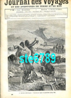 Journal Des Voyages 1878  N° 42 Australie Orgie Cannibales , Revue Soldats Volontaires Angleterre , Phare Eddystone - 1850 - 1899