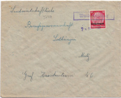 37416# HINDENBURG LOTHRINGEN LETTRE Obl WALDWEISDORF 29 Septembre 1941 WALDWEISTROFF MOSELLE THIONVILLE - Brieven En Documenten