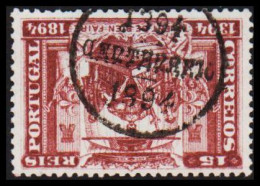 1894. PORTUGAL. 15 REIS 500 YEARS Celebration  Luxus Cancelled 1394 CENTENARIO 1894. (Michel 98) - JF528608 - Used Stamps
