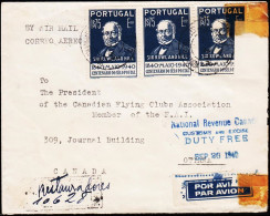 1940. SIR ROWLAND HILL 5x 1,75 E. + 2x 1 E. To The President Of The Canadian Flying Clubs As... (Michel 629+) - JF182261 - Lettres & Documents