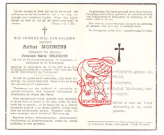 DP Arthur Moonens ° Schepdaal Dilbeek 1898 † 1962 X Victorina Tielemans // Van Vaerenbergh Segers - Devotion Images