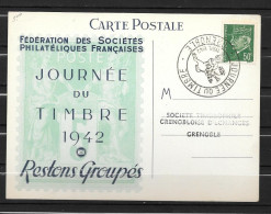 1942 - Journée Du Timbre - GRENOBLE - 2 - ....-1949