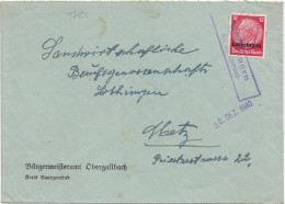 37424# HINDENBURG LOTHRINGEN LETTRE OBERGAILBACH WÖLFEDINGEN Kr SAARGEMÜND 30 Déc 1940 WELFERDING SARREGUEMINES MOSELLE - Lettres & Documents