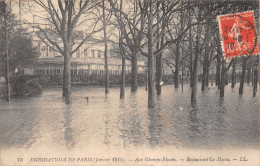 75 PARIS LA CRUE CHAMPS ELYSEES RESTAURANT LE DOYEN - De Overstroming Van 1910