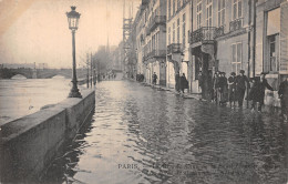 75 PARIS LA CRUE LE QUAI DE BETHUNE - Paris Flood, 1910