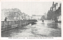 75 PARIS LA CRUE PONT D ARCOLE - Überschwemmung 1910
