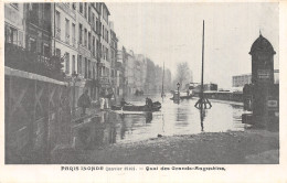 75 PARIS LA CRUE QUAI DES GRANDS AUGUSTINS - Überschwemmung 1910
