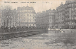 75 PARIS LA CRUE PONT DE SAINT LOUIS - Paris Flood, 1910
