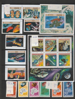 575 - Space - Spazio 1970/1980 - Interessante Lotto Con Tante Serie E Foglietti Di Tutto Il Mondo, Notate Serie Nonr MNH - Colecciones