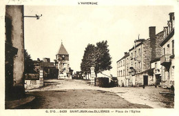 63 - Saint Jean Des Ollières - Place De L'Eglise - Oblitération Ronde De 1936 - CPA - Voir Scans Recto-Verso - Autres & Non Classés