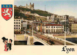 69 - Lyon - Pont Tilsitt - Coteau De Fourvière - Automobiles - Blasons - Carte Neuve - CPM - Voir Scans Recto-Verso - Andere & Zonder Classificatie