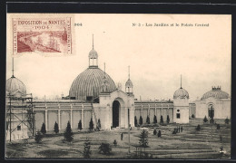 AK Nantes, Exposition 1904, Les Jardins Et Le Palais Central, Ausstellung  - Ausstellungen