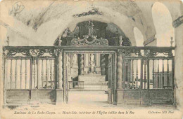 95 - Haute Isle - Intérieur De L'Eglise Taillée Dans Le Roc - CPA - Voir Scans Recto-Verso - Haute-Isle