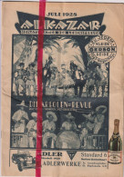 Programma Nachtclub Alkazar , Hamburg - Die Kreolen Revue - 1928 - Programme