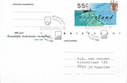 Postzegels > Europa > Nederland >briefkaart 55ct Blauwgroen 100 Jaar K.N.Z/ 1888-1988  (18566) - Entiers Postaux