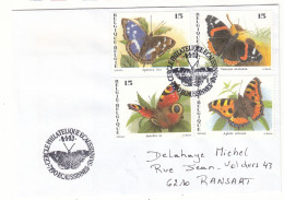 Insectes - Papillons - Belgique - Lettre De 1993 - Oblit Ecaussinnes - - Schmetterlinge