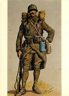 Format - 148 X 108 Mms - Art Peinture - Costumes Militaires - Gouache De Rousselot - 16 - Infanterie Coloniale 1918 - CP - Paintings