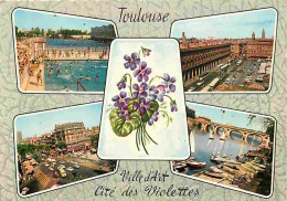 31 - Toulouse - Multivues - Piscine - Violettes - CPM - Voir Scans Recto-Verso - Toulouse