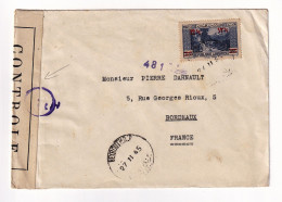 WW2 Liban 1945 Censure Beyrouth Beirut Lebanon Bordeaux Gironde Elie A. Abdel-Nour Droguiste Droguerie Censorship - Libanon