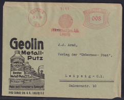 DR. Reklamebrief, Geolin Metall-Putz, Fritz Schulz Jun. A.G. Leipzig  - Autres & Non Classés