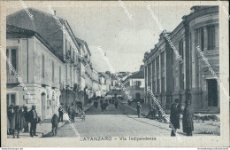 An541 Cartolina Catanzaro Citta' Via Indipendenza 1931 - Catanzaro