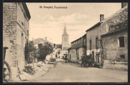 CPA St. Souplet, Vue Générale Avec Vue De La Rue  - Other & Unclassified