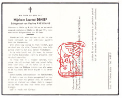 DP Laurent Deneef De Neef 38j. ° Halle 1925 † 1964 X Pauline Paesmans // Cornelis Tordeur Snauwaert - Devotion Images