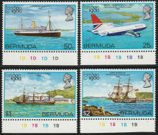 BERMUDA 1980  -   "LONDON '80"  HISTORY OF MEANS OF TRANSPORT FOR THE POST, PLANE AND SEA - Bermuda