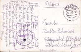 604456 | Feldpostkarte 1942, Kriegsmarine Schiff Helios, Sassnitz | Saßnitz (O 2355) - Lettres & Documents