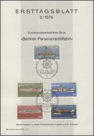 ETB 02/1975 Berliner Verkehrsmittel, Schiffe - 1° Giorno – FDC (foglietti)